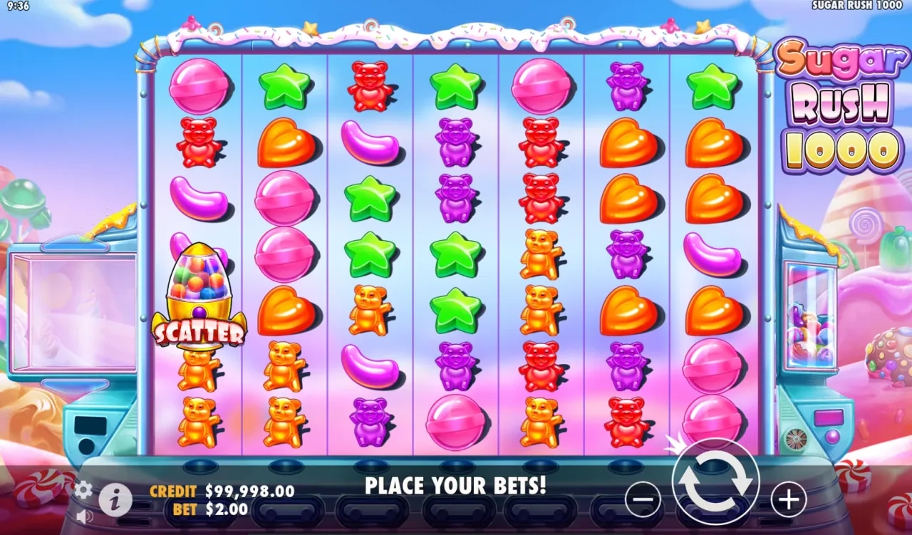 Sugar Rush 1000 running on screen