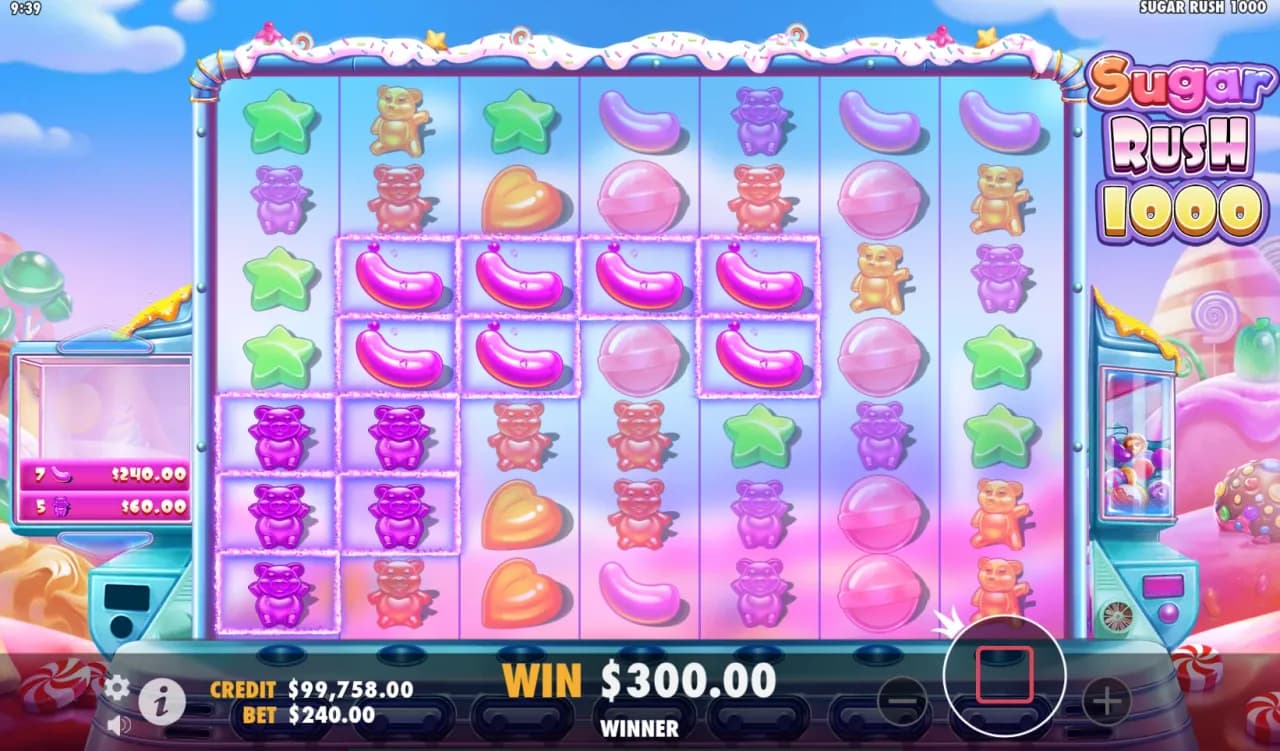 Sugar Rush 1000 win screen